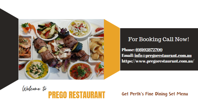 Prego Italian Restaurant - The fine dining set menu in Perth