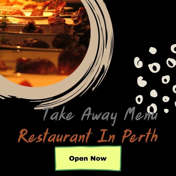 Take away menu restaurant in Perth
